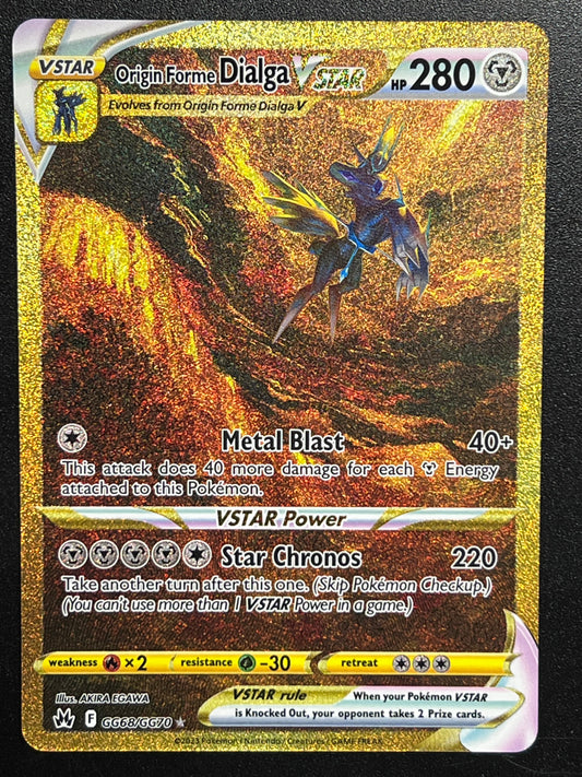 GG68/GG70 Origin Forme Dialga VStar - Pokémon Crown Zenith Gold Secret Rare