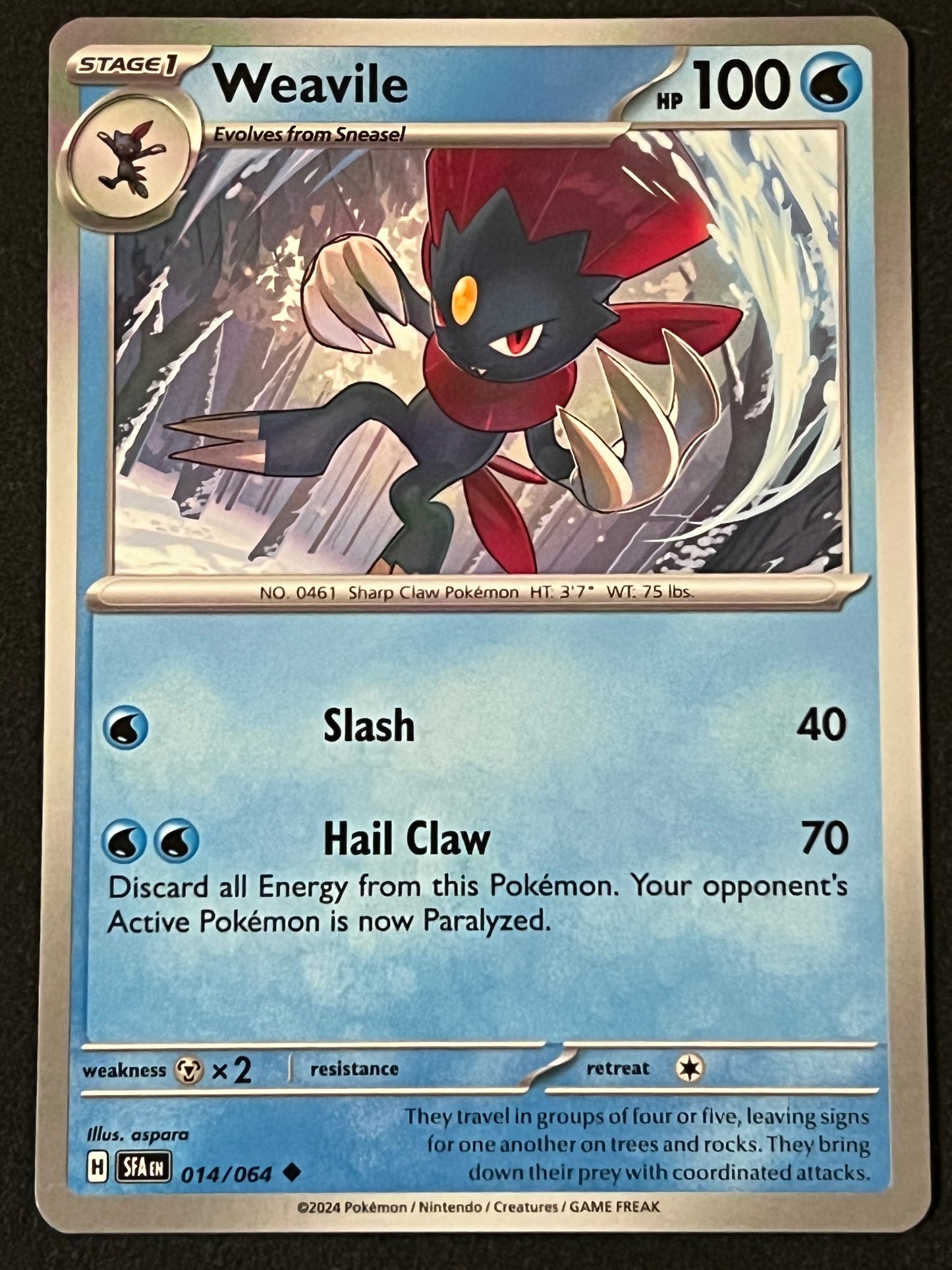 014/064 Weavile - Pokémon Shrouded Fable Uncommon