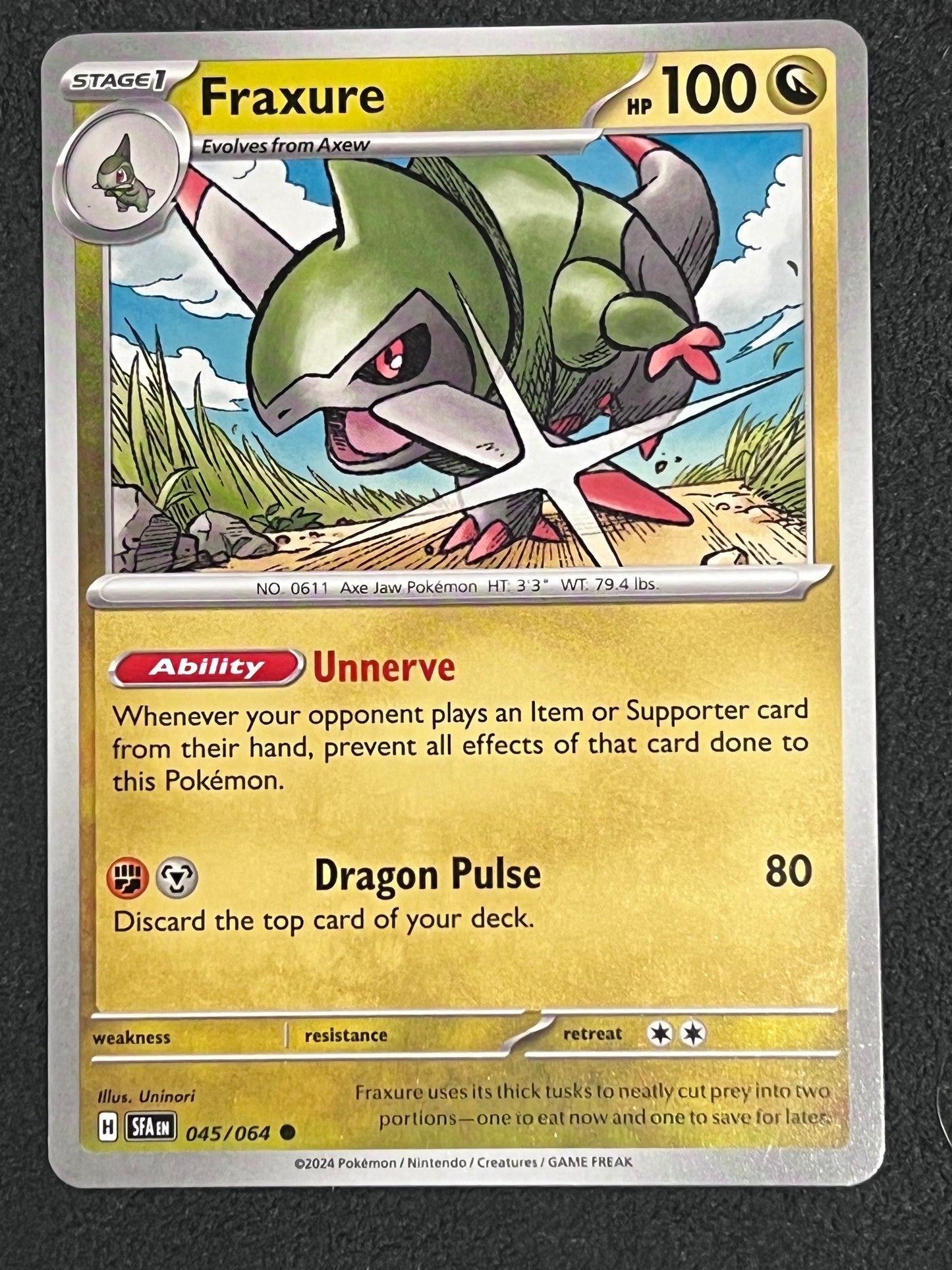 045/064 Fraxure - Pokémon Shrouded Fable Common