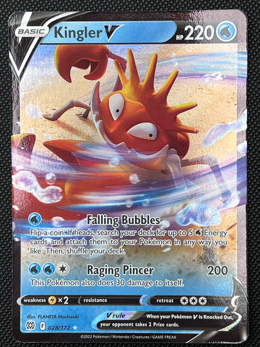 028/172 Kingler V - Pokémon Brilliant Stars Ultra Rare