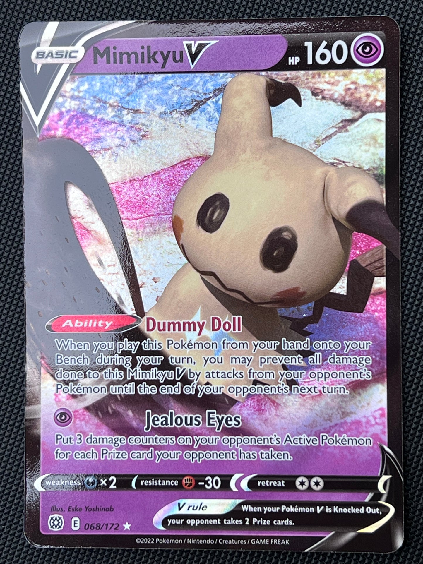 Mimikyu V - 068/172 Brilliant Stars Rare Holo V