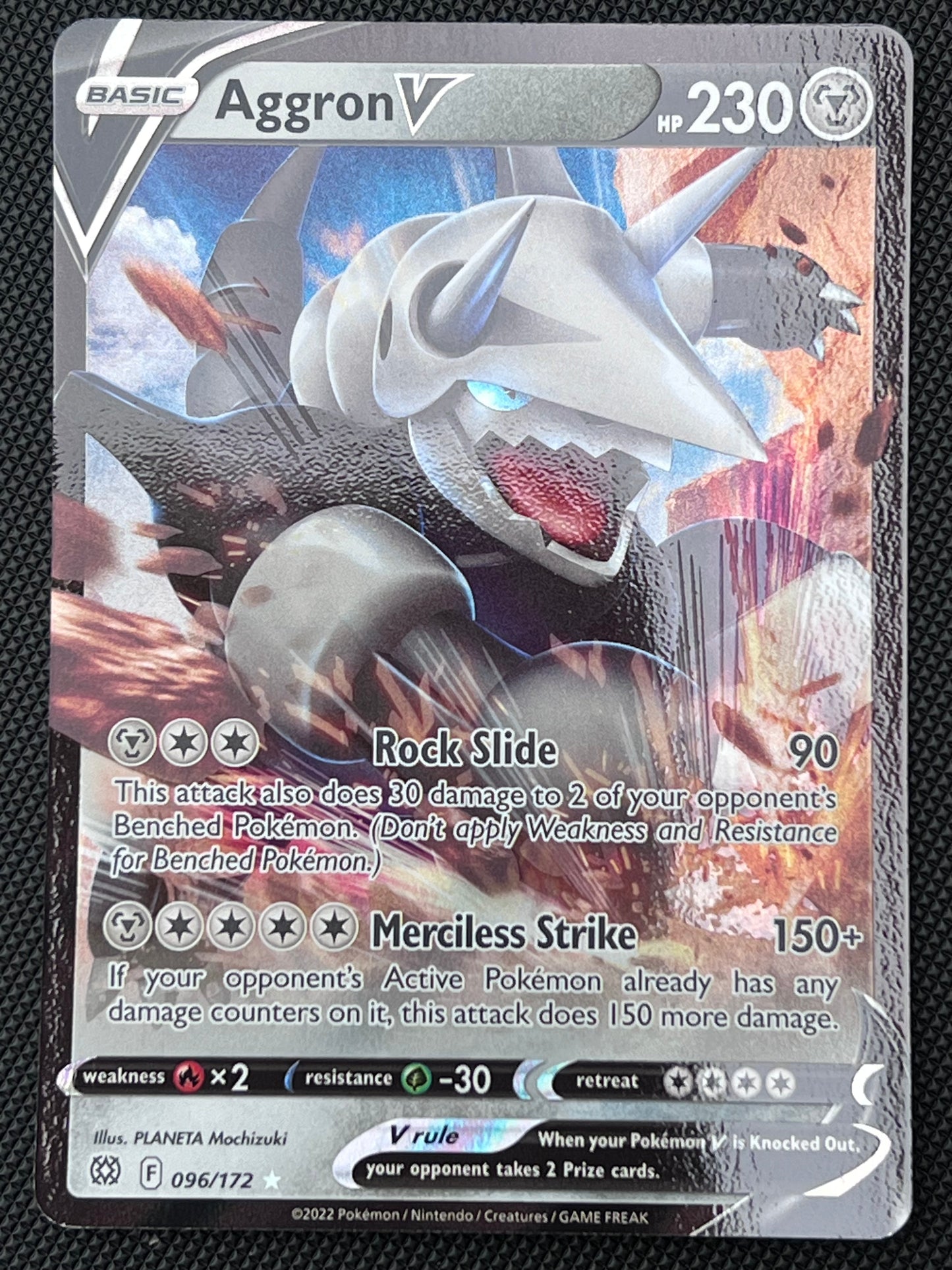 096/172 Aggron V - Pokémon Brilliant Stars Ultra Rare