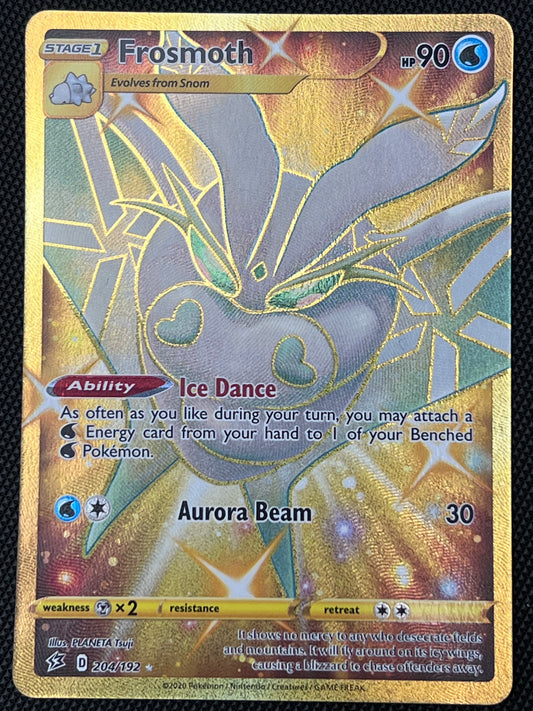 204/192 Frosmoth - Pokémon Rebel Clash Gold Secret Rare