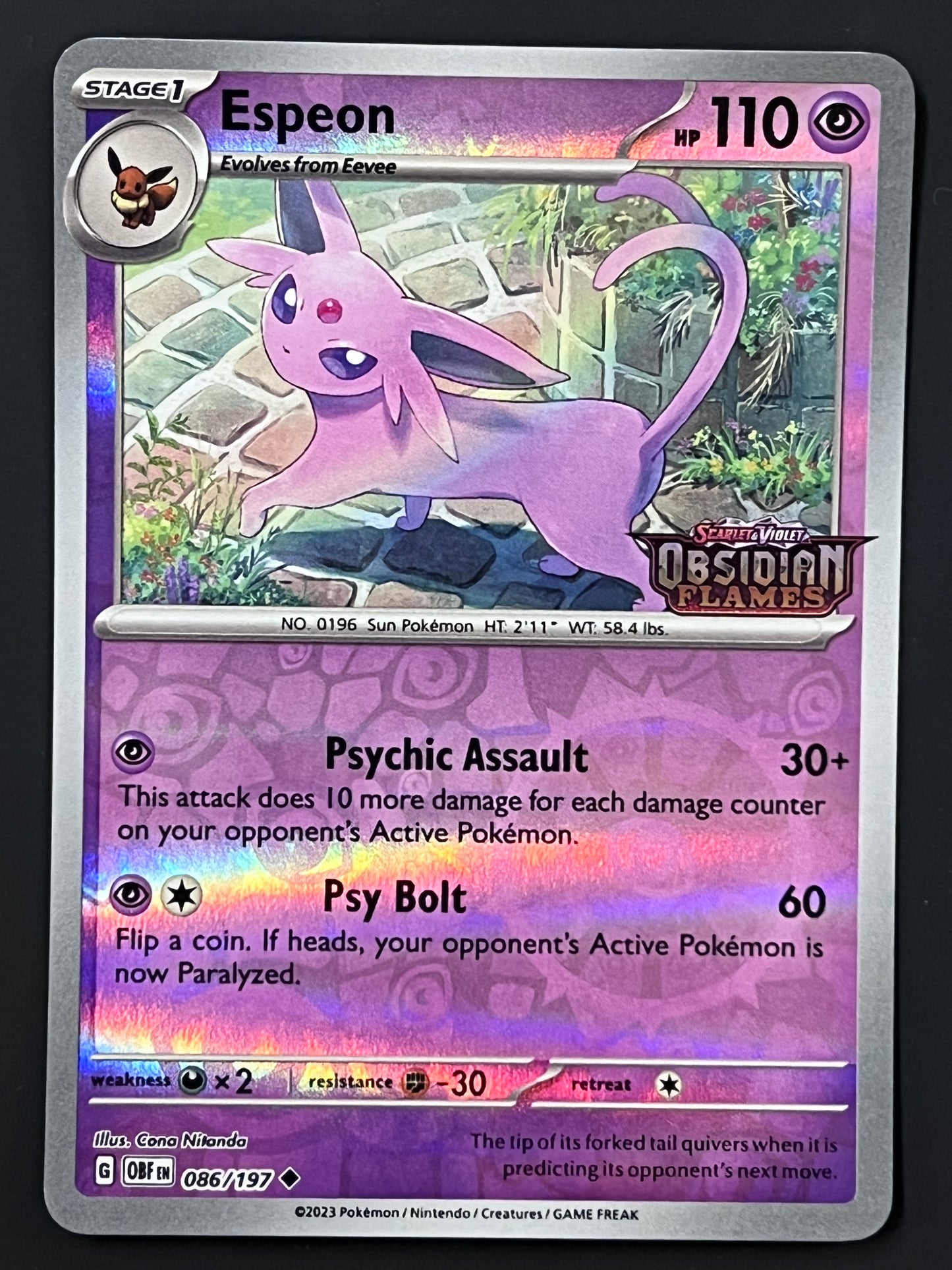 086/197 Espeon (STAMPED) - Pokémon Obsidian Flames Best Buy Promo