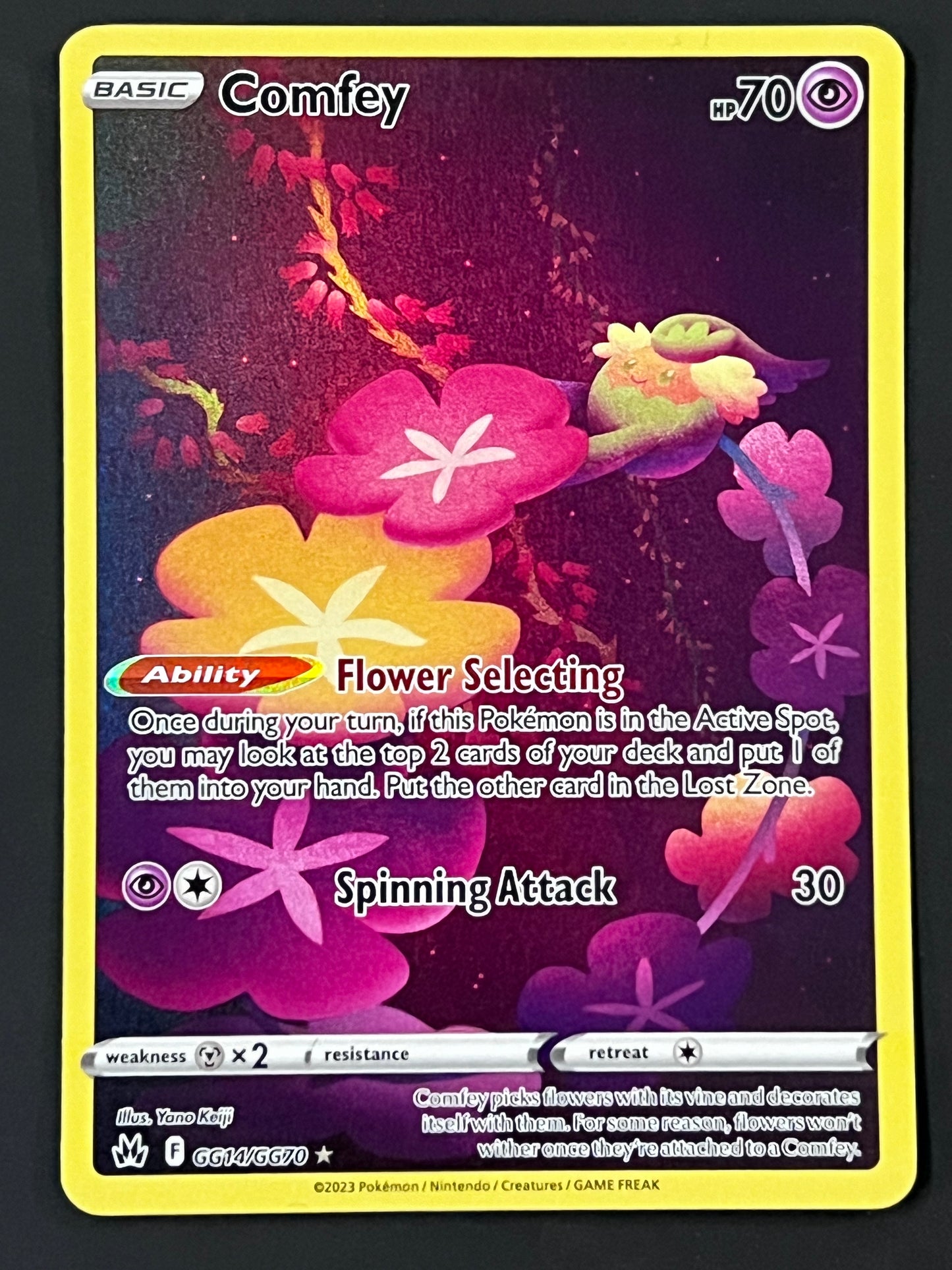 GG14/GG70 Comfey - Pokémon Crown Zenith Holo Rare