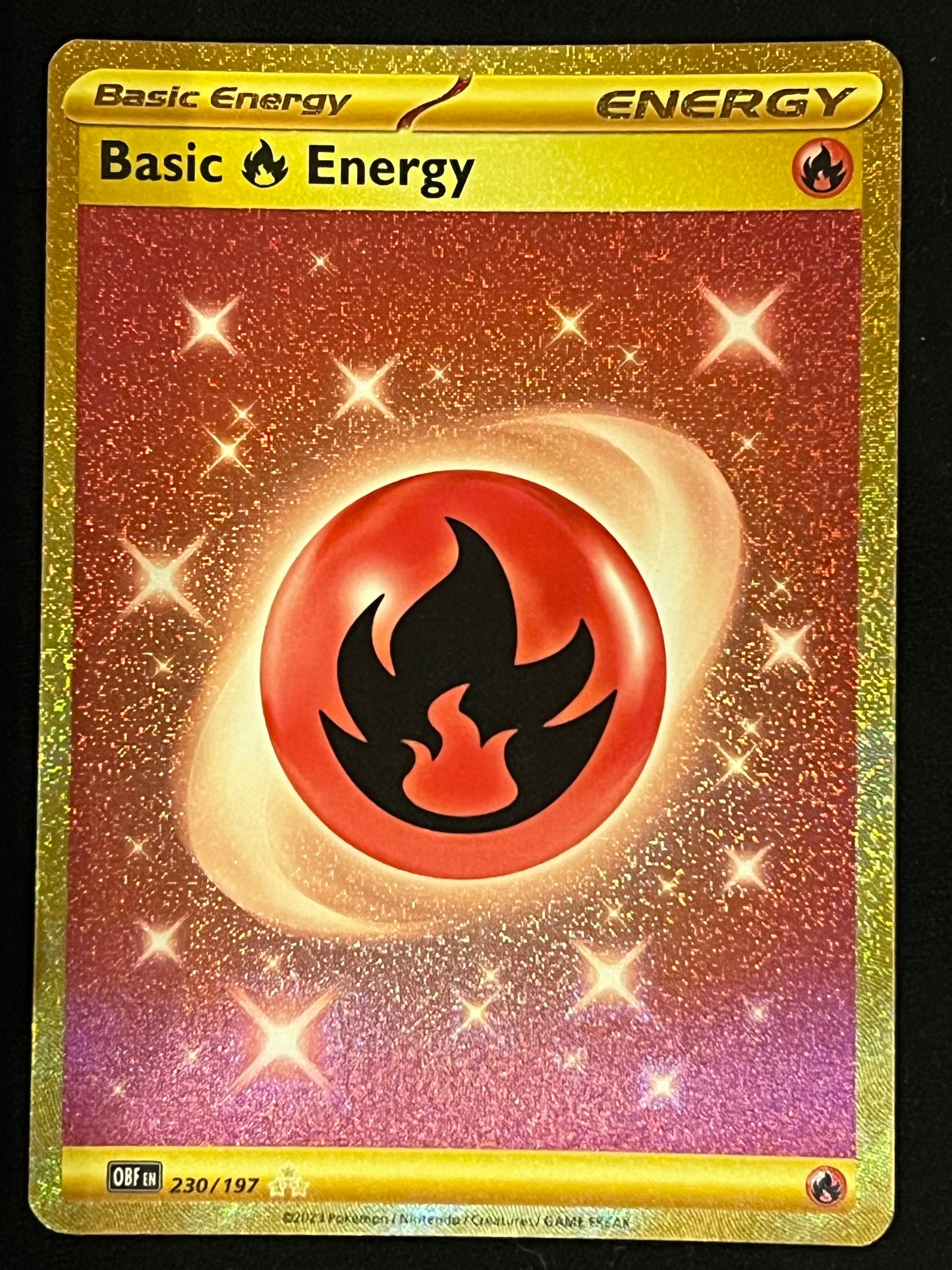 230/197 Basic Fire Energy - Pokémon Obsidian Flames Hyper Rare