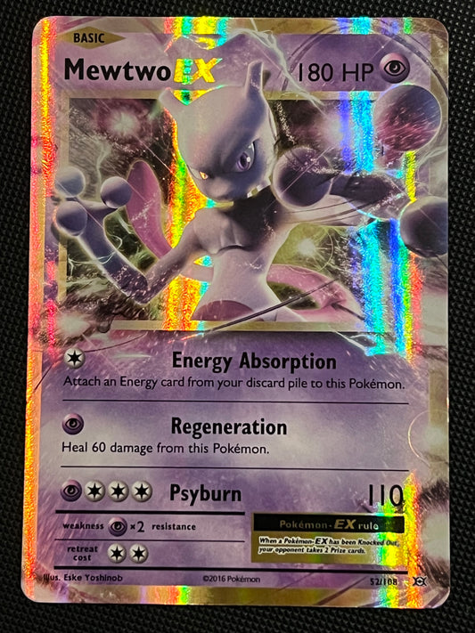 Mewtwo Ex - 52/108 Evolutions Rare Holo Ex