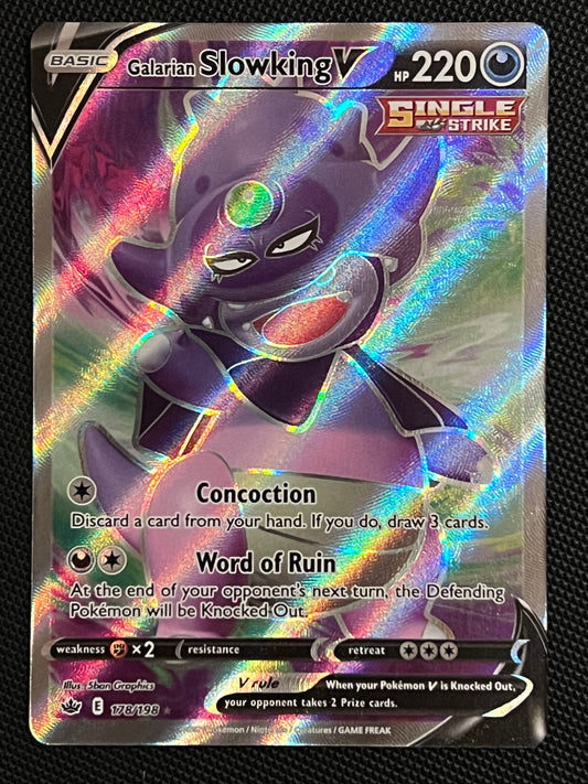 Galarian Slowking V - 178/198 Chilling Reign Full Art Rare Holo V