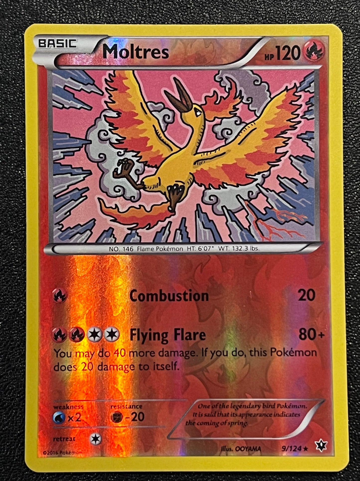 009/124 Moltres - Pokémon Fates Collide Rare Reverse