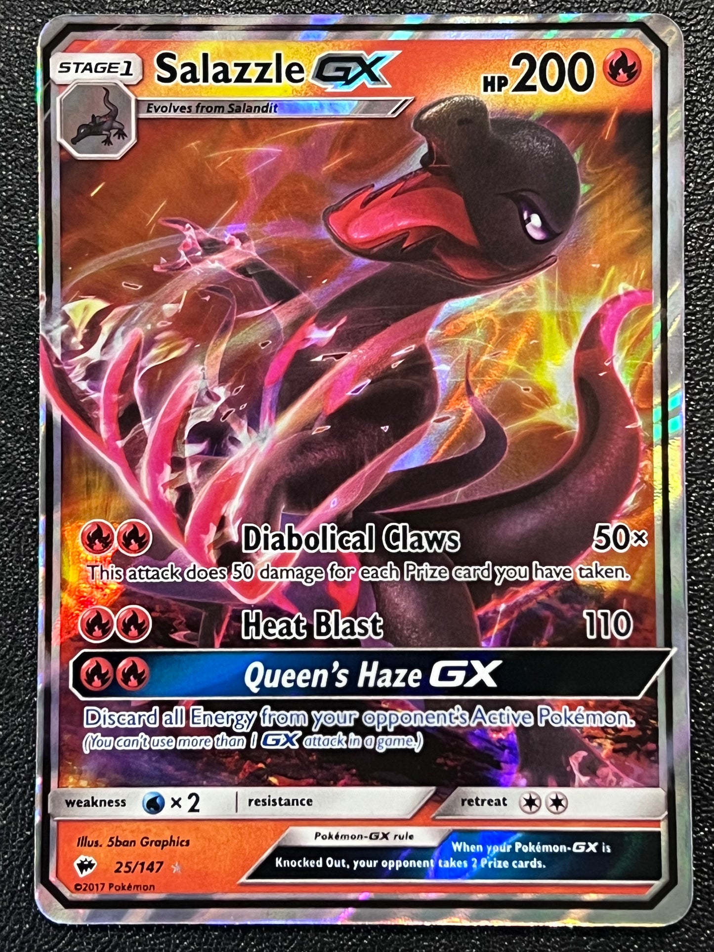 025/147 Salazzle Gx - Pokémon Burning Shadows Ultra Rare