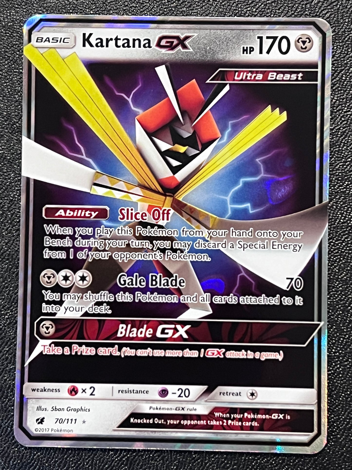 070/111 Kartana Gx - Pokémon Crimson Invasion Ultra Rare