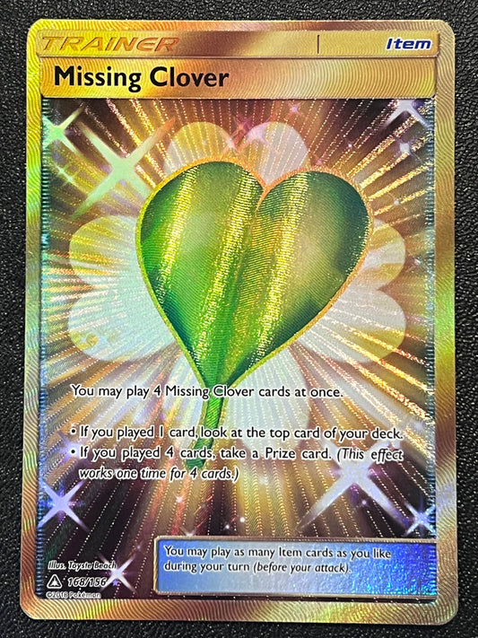 168/156 Missing Clover - Pokémon Ultra Prism Gold Secret Rare