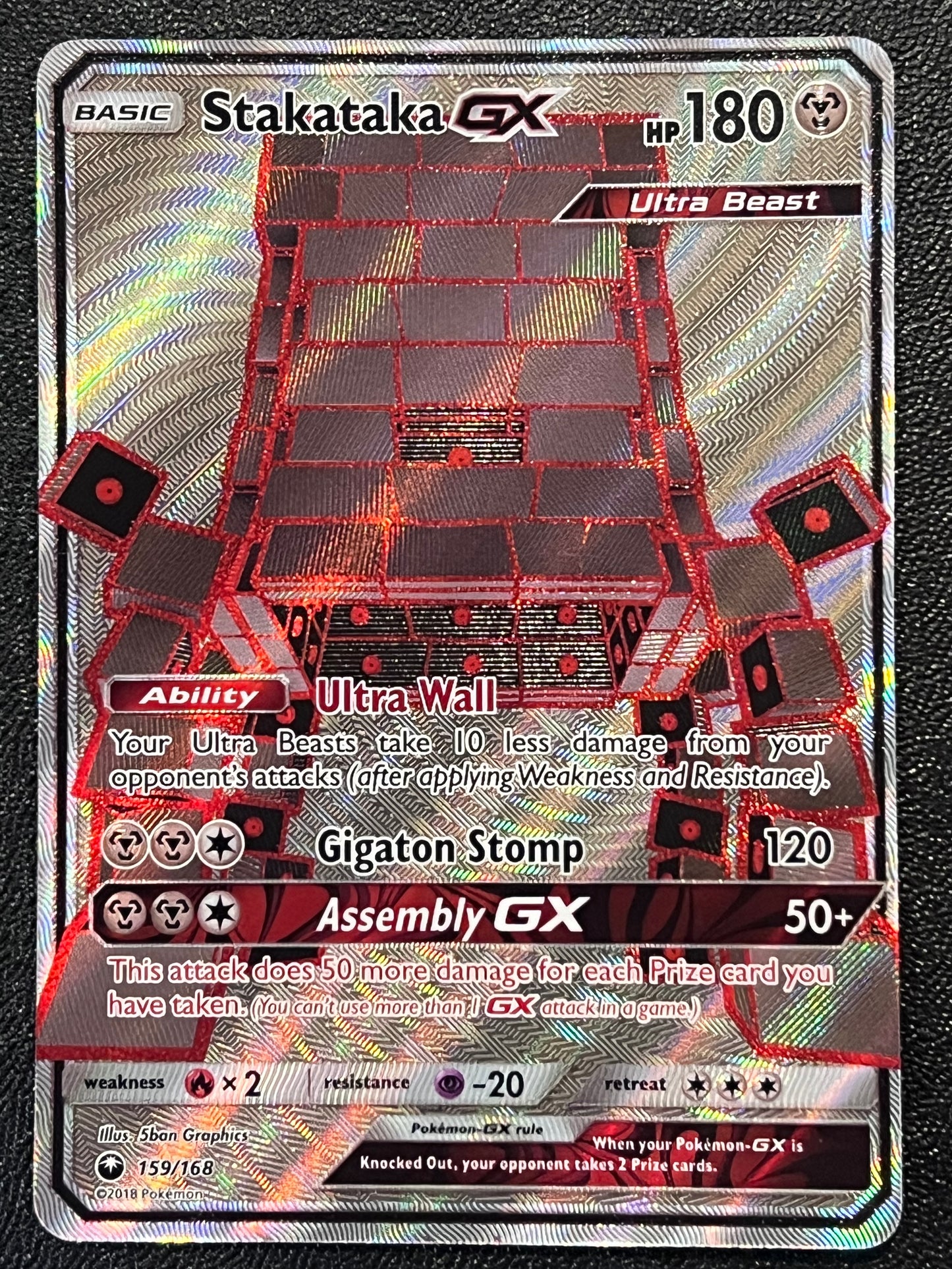 159/168 Stakataka Gx - Pokémon Celestial Storm Full Art