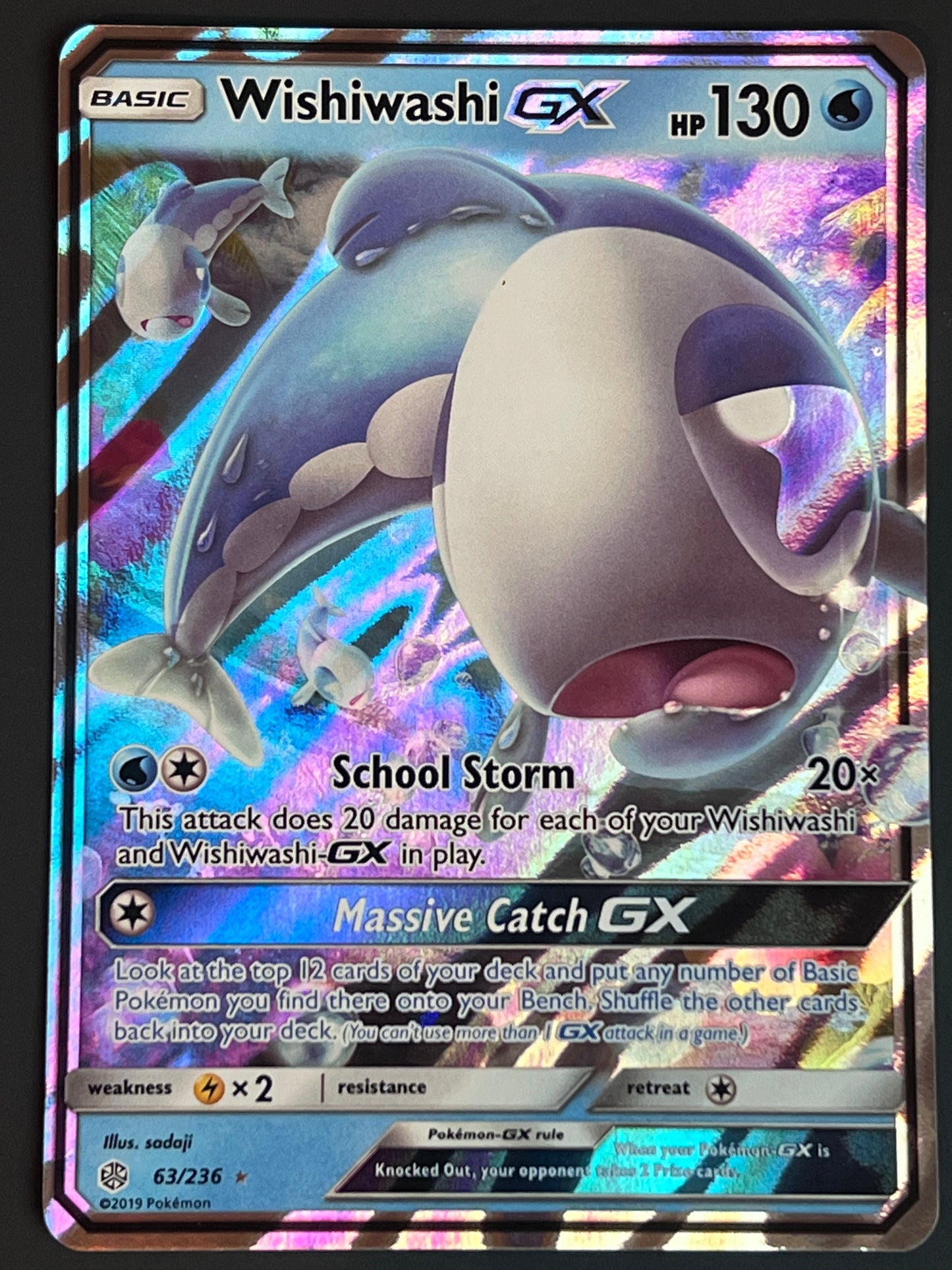 063/236 Wishiwashi Gx - Pokémon Cosmic Eclipse Ultra Rare