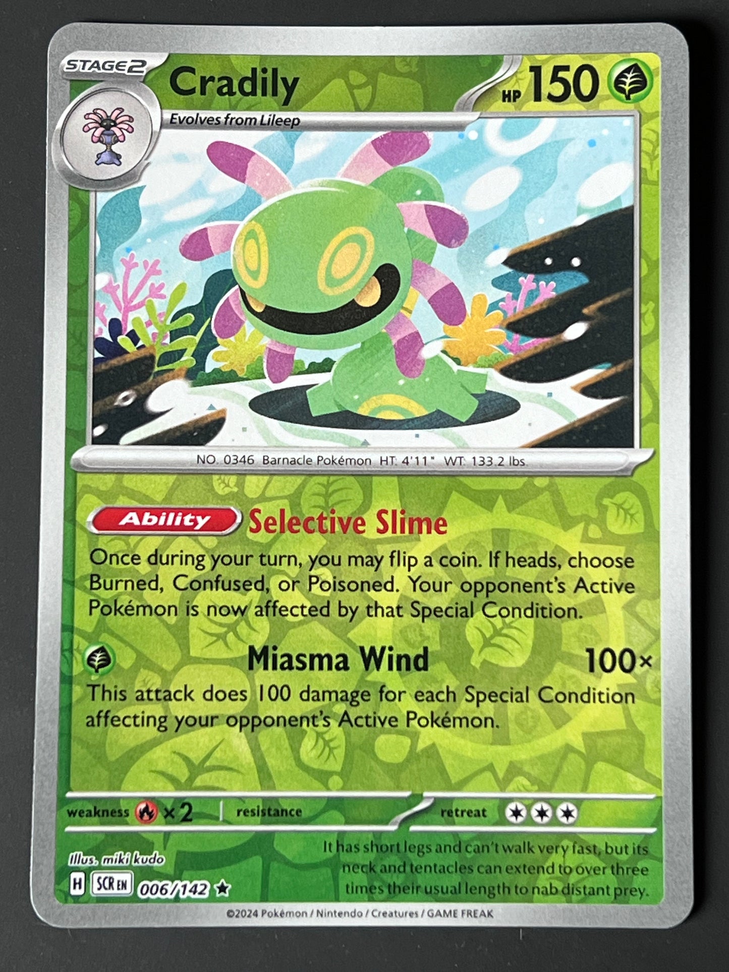 006/142 Cradily - Pokémon Stellar Crown Rare Reverse