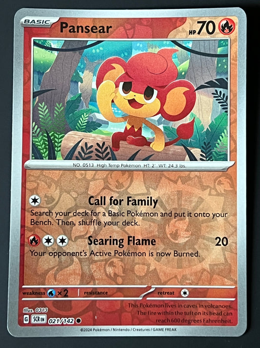 021/142 Pansear - Pokémon Stellar Crown Common Reverse