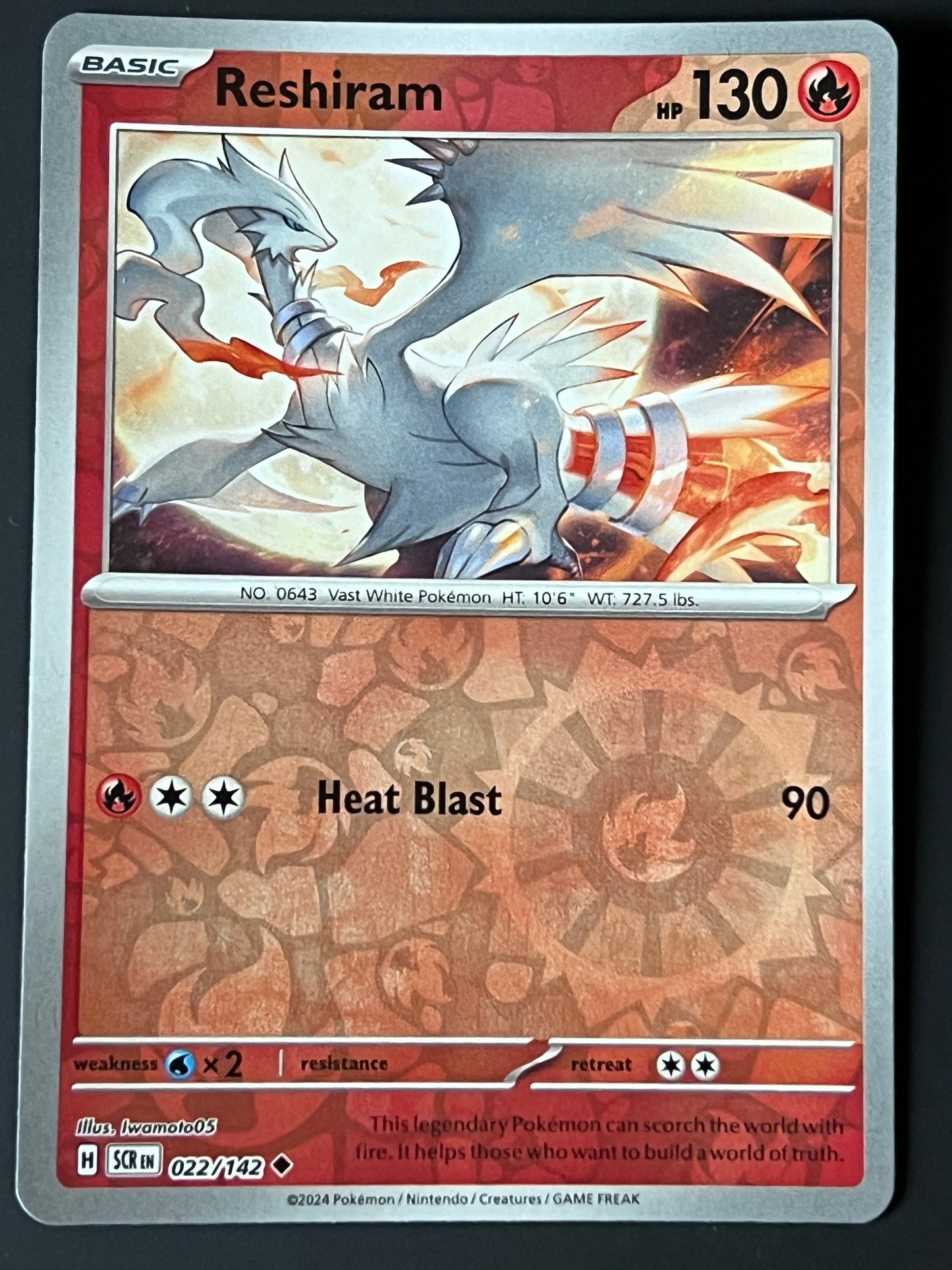 022/142 Reshiram - Pokémon Stellar Crown Uncommon Reverse