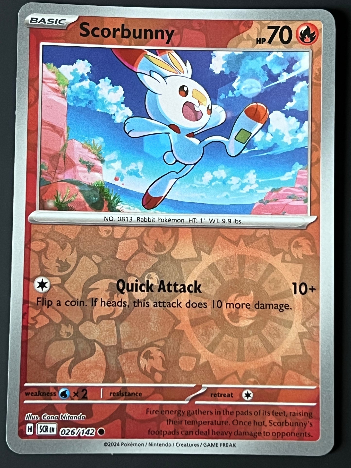 026/142 Scorbunny - Pokémon Stellar Crown Common Reverse