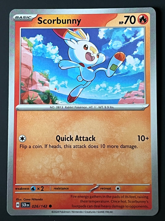 026/142 Scorbunny - Pokémon Stellar Crown Common