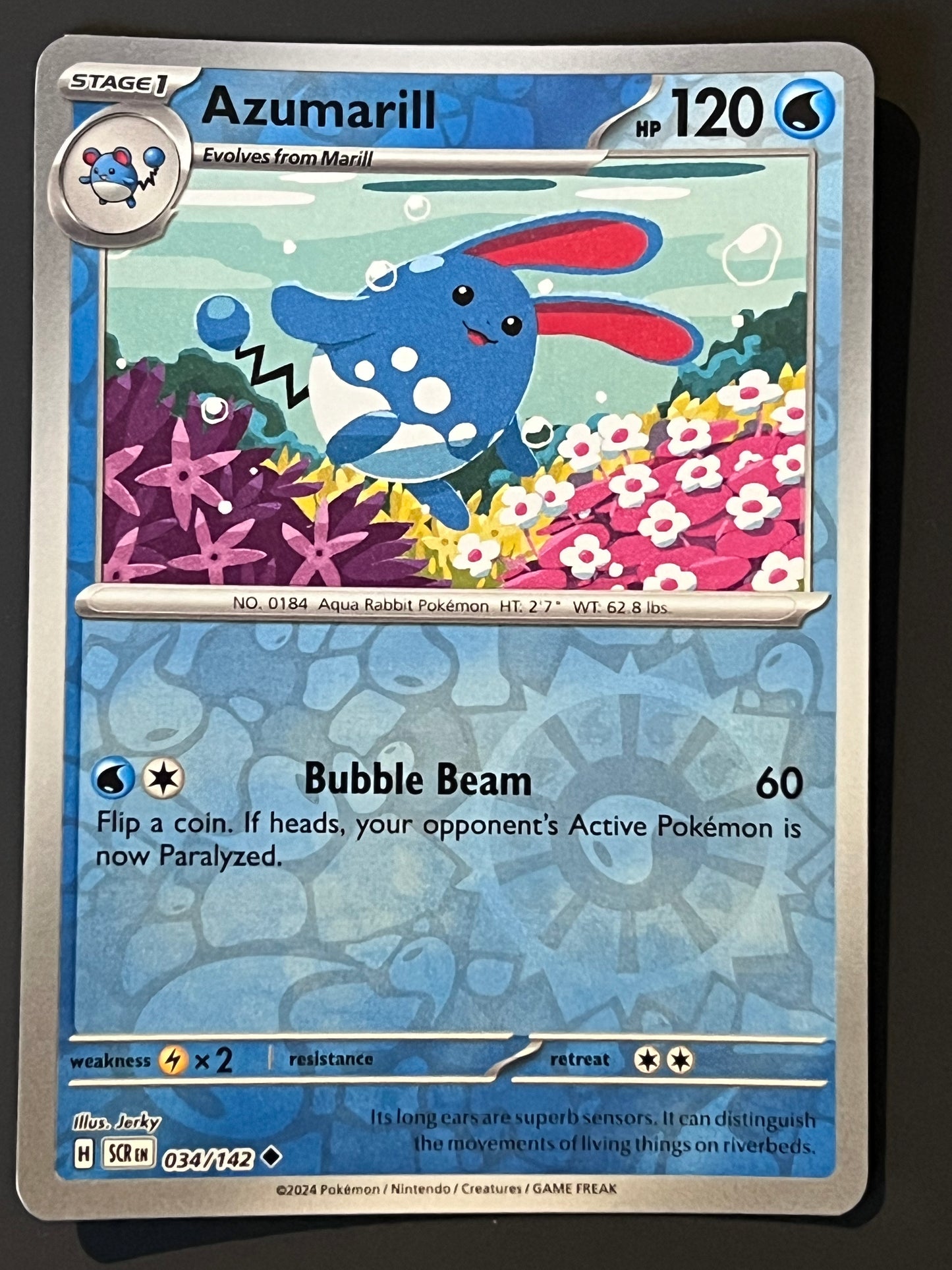 034/142 Azumarill - Pokémon Stellar Crown Uncommon Reverse