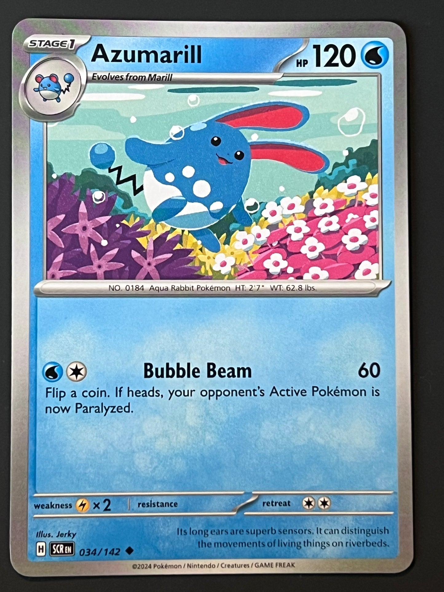 034/142 Azumarill - Pokémon Stellar Crown Uncommon