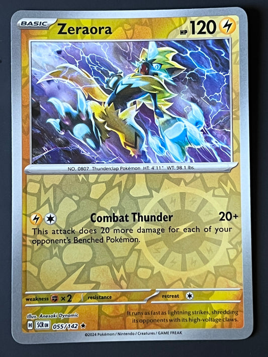 055/142 Zeraora - Pokémon Stellar Crown Rare Reverse