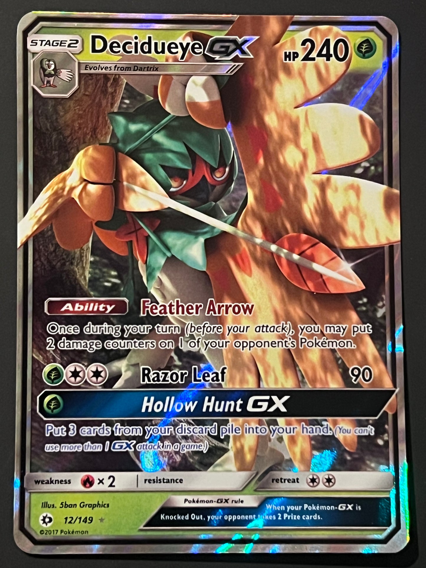 012/149 Decidueye Gx - Pokémon Sun/Moon Base Ultra Rare