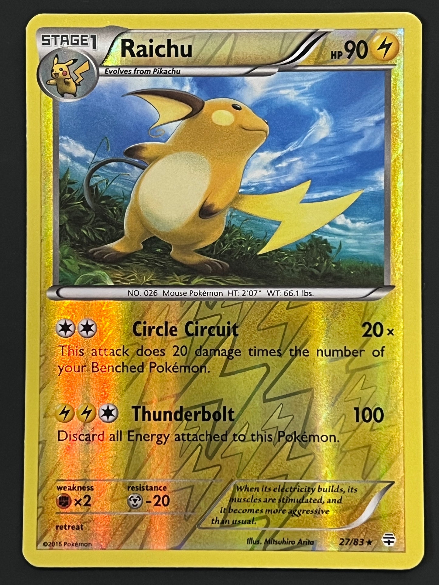 27/83 Raichu - Pokémon Generations Rare Reverse