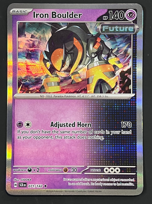 071/142 Iron Boulder - Pokémon Stellar Crown Rare Holo