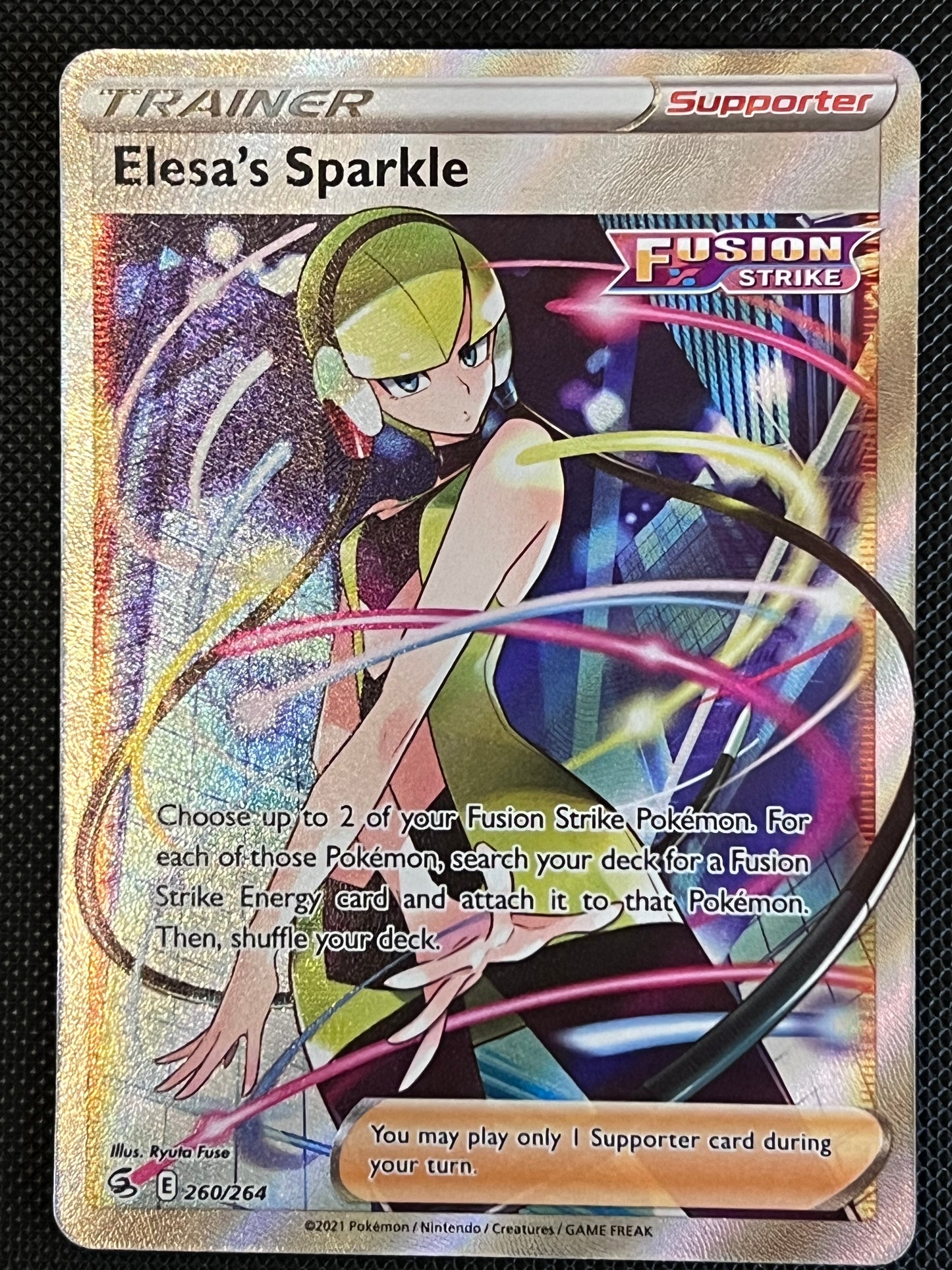 Elesa’s Sparkle - 260/264 Fusion Strike Ultra Rare Holo Trainer