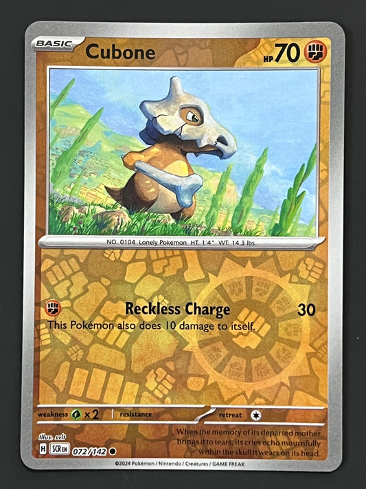 072/142 Cubone - Pokémon Stellar Crown Common Reverse