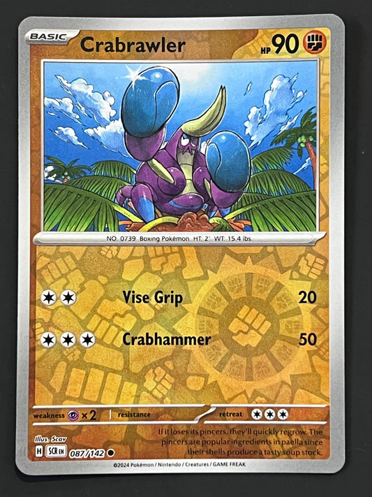 087/142 Crabrawler - Pokémon Stellar Crown Common Reverse