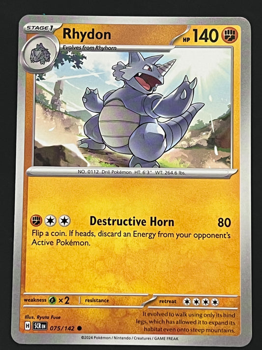 075/142 Rhydon - Pokémon Stellar Crown Common