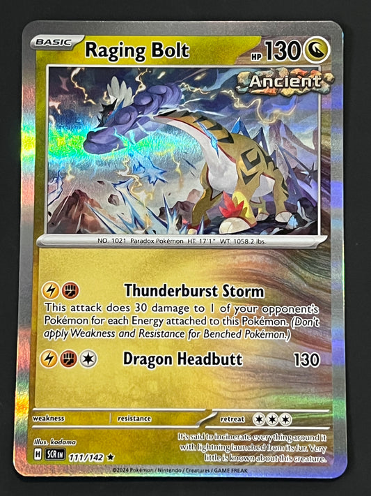 111/142 Raging Bolt - Pokémon Stellar Crown Rare Holo