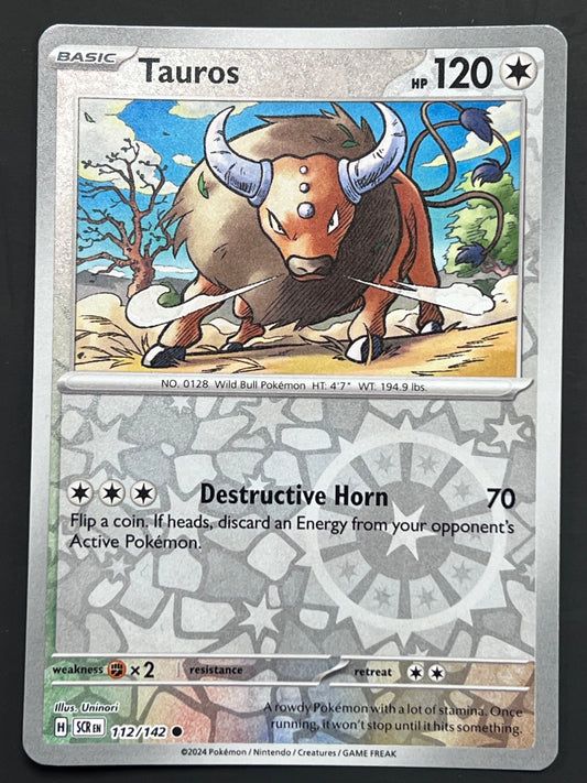 112/142 Tauros - Pokémon Stellar Crown Common Reverse