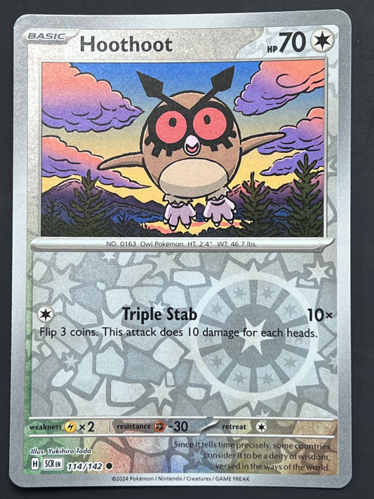 114/142 Hoothoot - Pokémon Stellar Crown Common Reverse