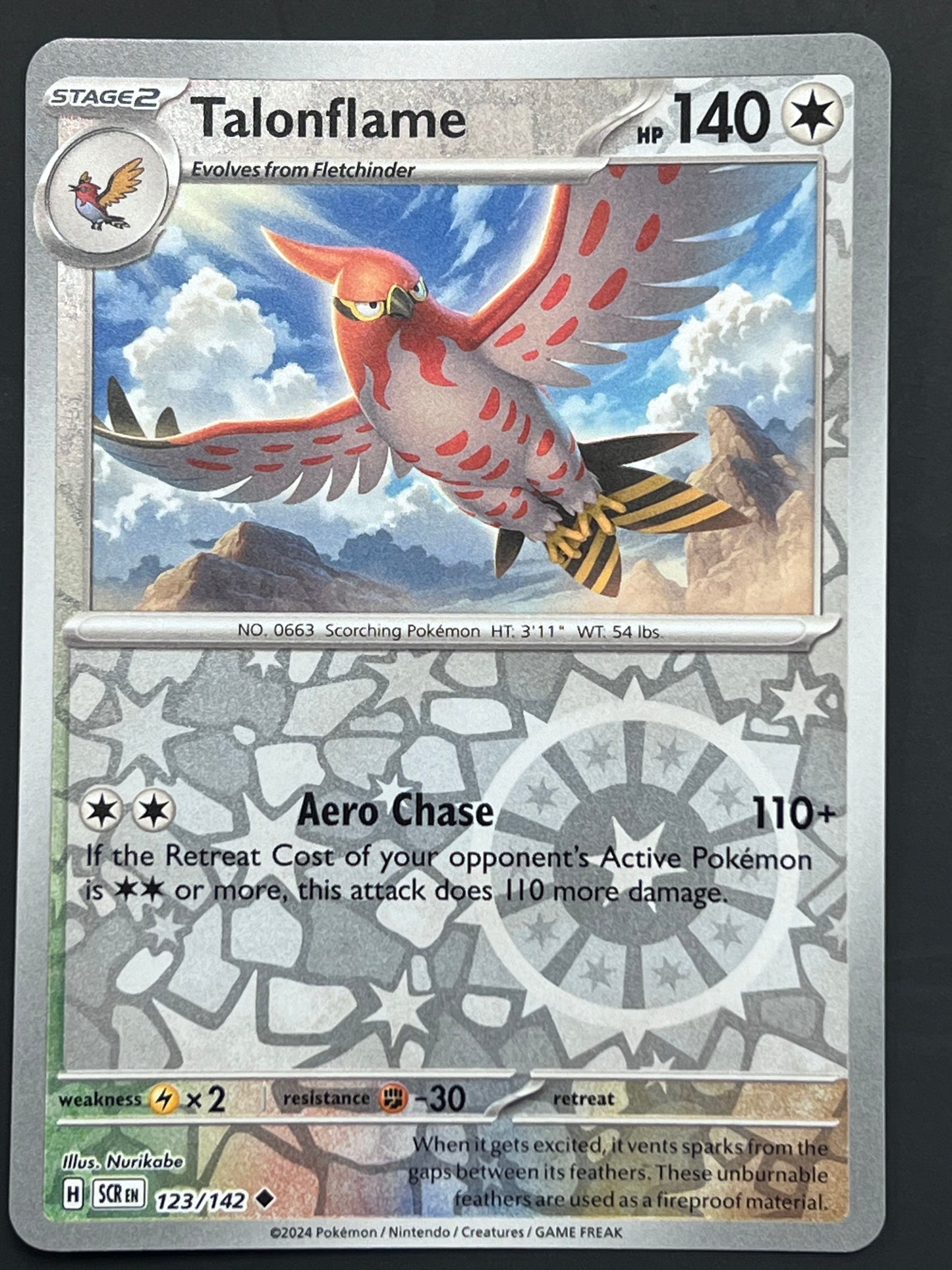 123/142 Talonflame - Pokémon Stellar Crown Uncommon Reverse