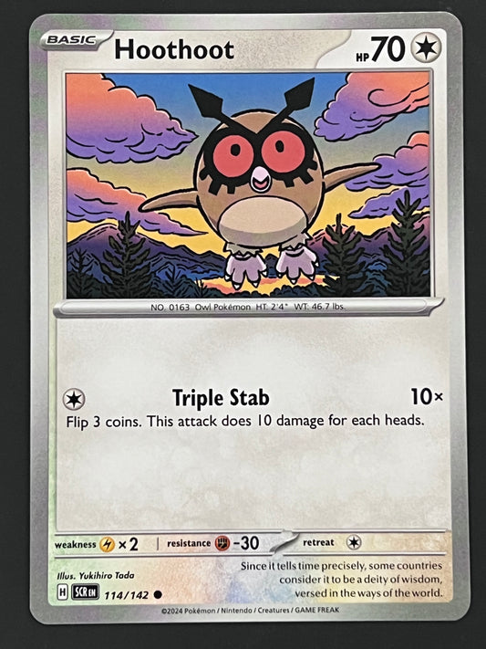 114/142 Hoothoot - Pokémon Stellar Crown Common