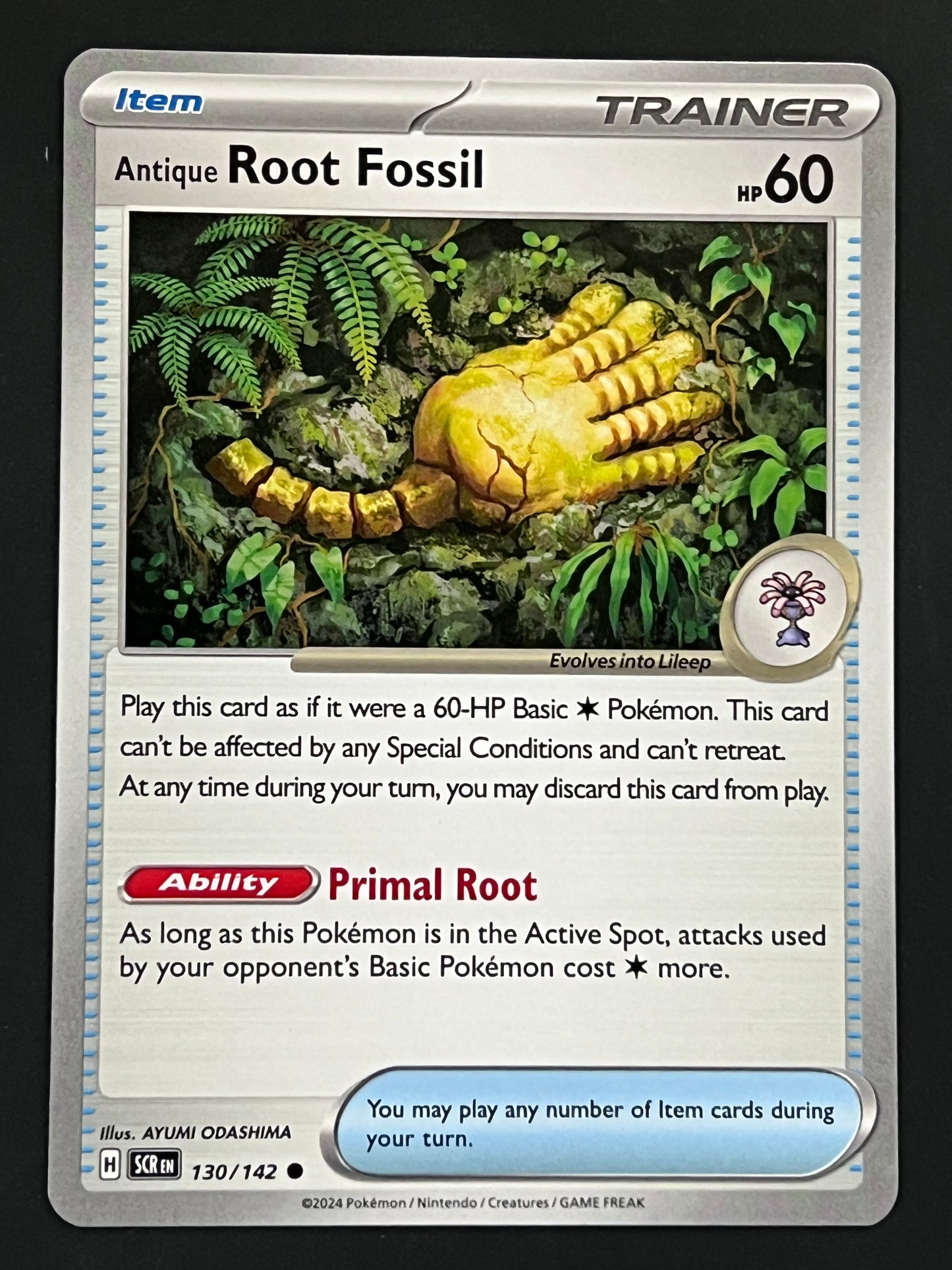 130/142 Antique Root Fossil - Pokémon Stellar Crown Common