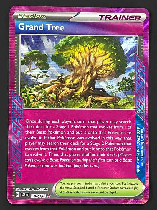 136/142 Grand Tree - Pokémon Stellar Crown Ace Spec