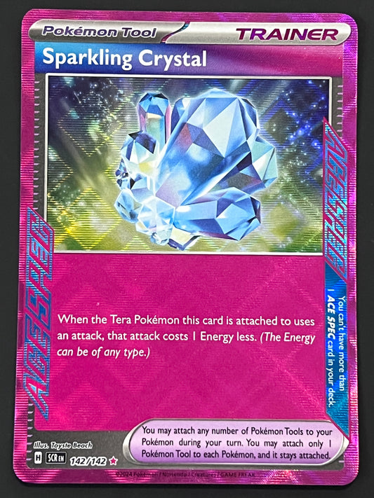 142/142 Sparkling Crystal - Pokémon Stellar Crown Ace Spec