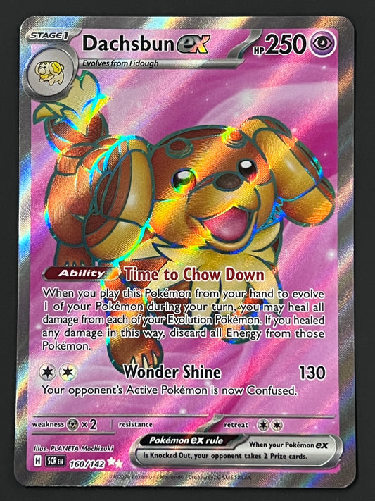 160/142 Dachsbun Ex - Pokémon Stellar Crown Ultra Rare