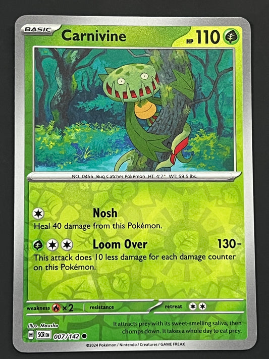 007/142 Carnivine - Pokémon Stellar Crown Common Reverse