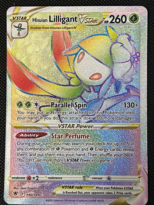 Hisuian Lilligant VStar - 190/189 Astral Radiance Rainbow Rare Holo