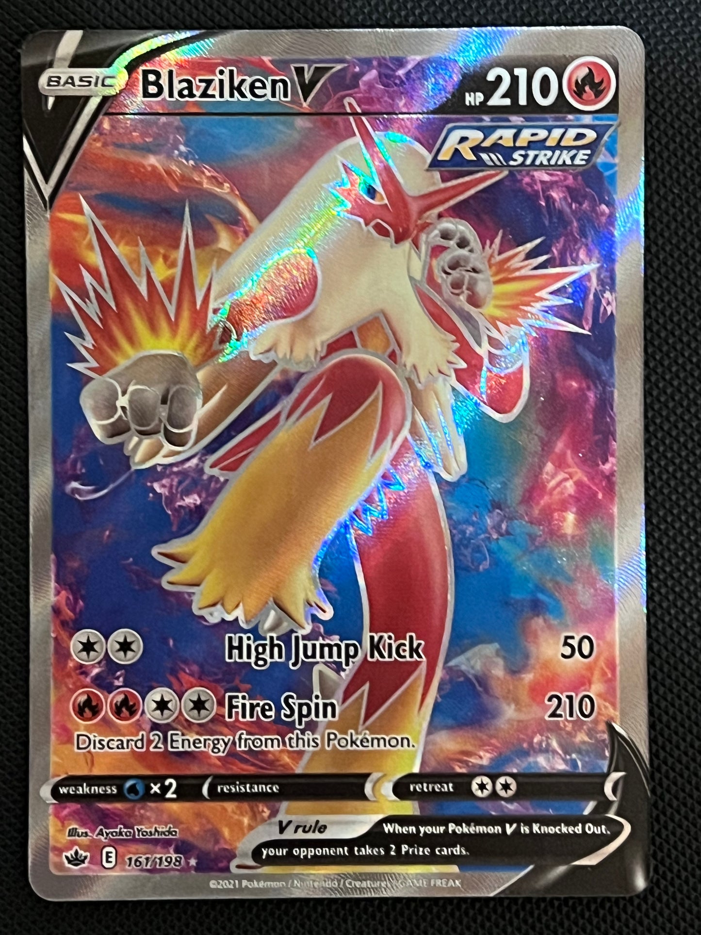 Blaziken V - 161/198 Chilling Reign Full Art Rare Holo V