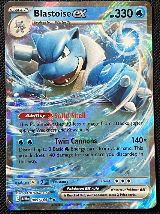 009/165 Blastoise Ex - Pokémon 151 Double Rare