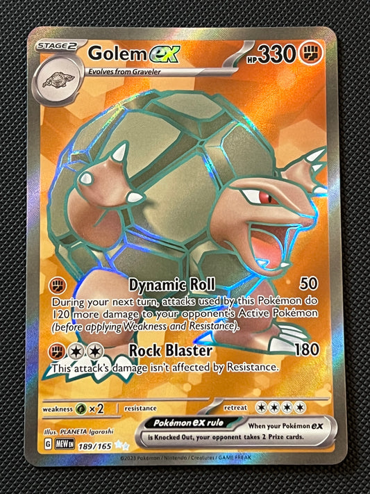 189/165 Golem Ex -  Pokémon 151 Ultra Rare