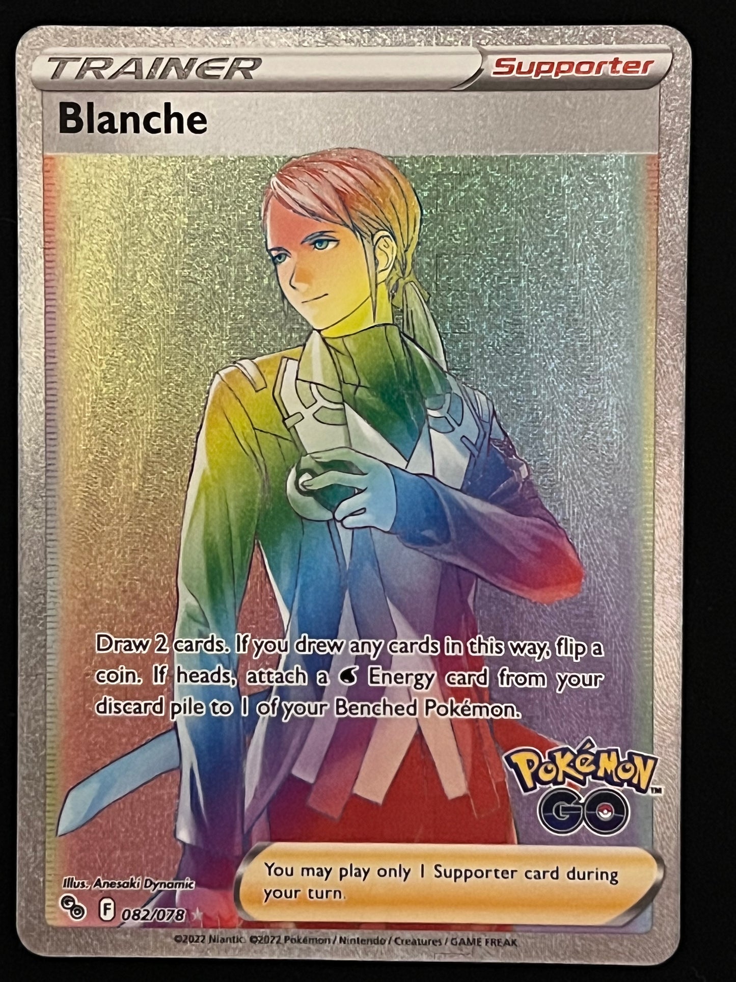 Blanche - 082/078 Pokémon Go Ultra Rainbow Rare Holo Trainer