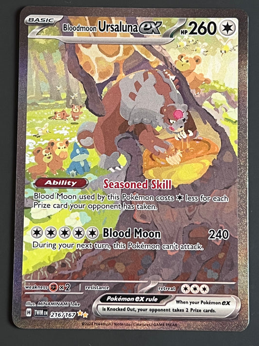 216/167 Bloodmoon Ursaluna Ex - Pokémon Twilight Masquerade Special Illustration Rare