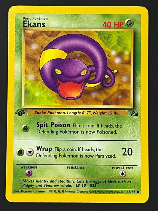 46/62 Ekans - Pokémon Fossil 1st Edition Common